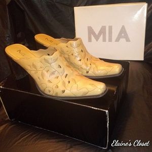 MIA Vicki Natural Leather Slide Sandal Sz 8.5M